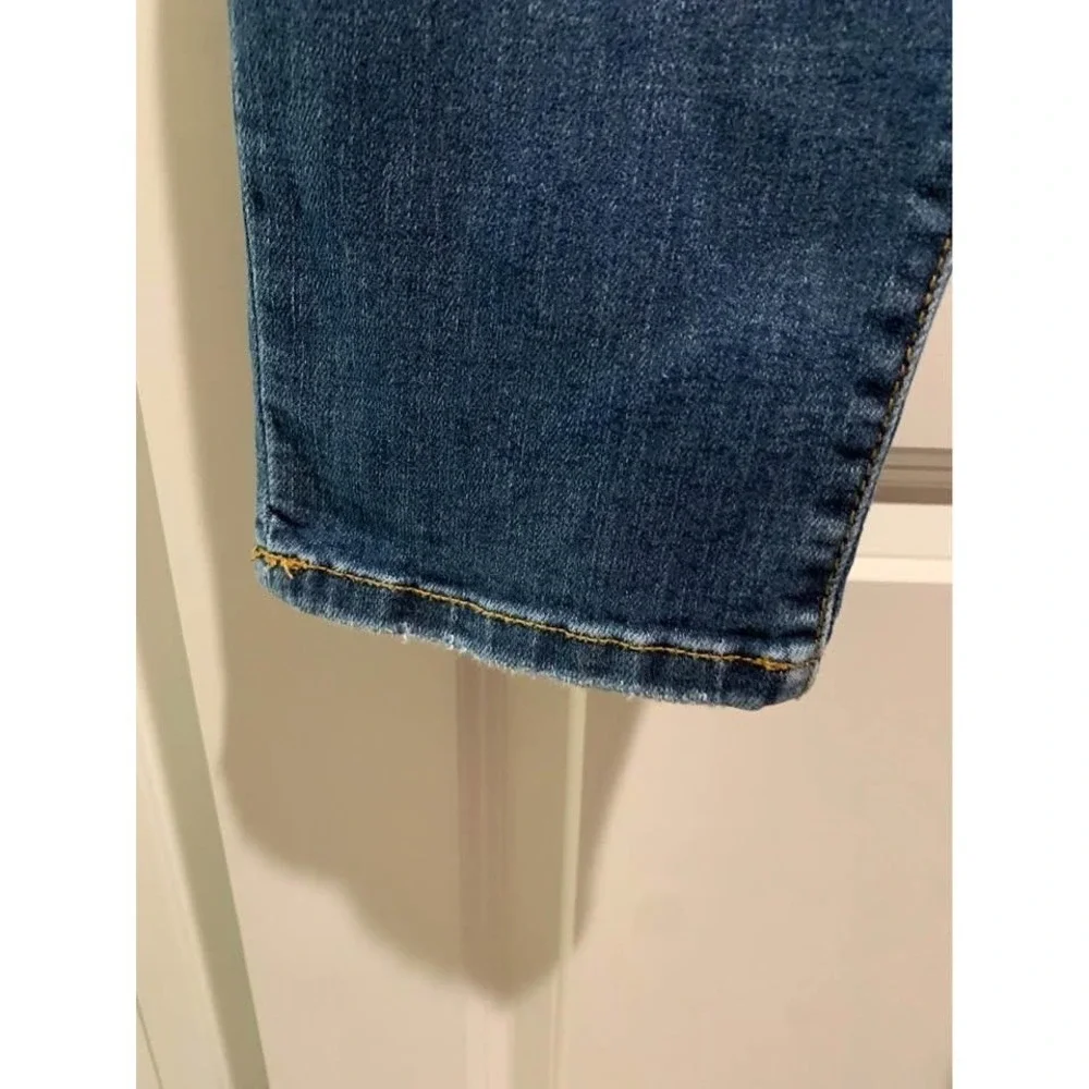 Judy Blue Los Angeles Slim Fit Distressed Denim Jeans Dark Wash Size 13/31